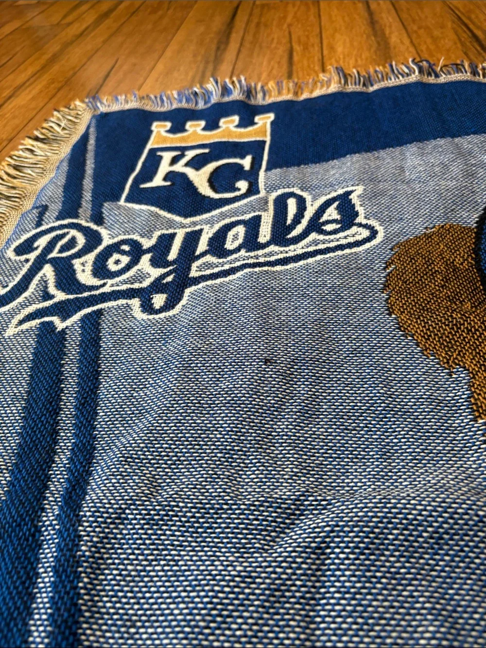 Kansas City Royals Tapestry Blanket Throw Teddy Bear 36x46 Baseball MLB Bedding